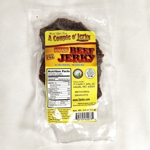 front of spicy jerky bag